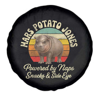 Funny Mars Potato Jones Spare Tire Cover Powered by Naps Snacks Side Eye Pygmy Hippo