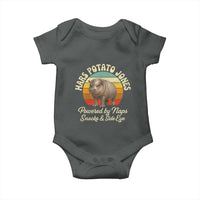Funny Mars Potato Jones Baby Onesie Powered by Naps Snacks Side Eye Pygmy Hippo