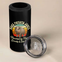 Funny Mars Potato Jones 4 in 1 Can Cooler Tumbler Powered by Naps Snacks Side Eye Pygmy Hippo