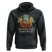 Funny Mars Potato Jones Hoodie Powered by Naps Snacks Side Eye Pygmy Hippo