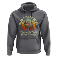 Funny Mars Potato Jones Hoodie Powered by Naps Snacks Side Eye Pygmy Hippo