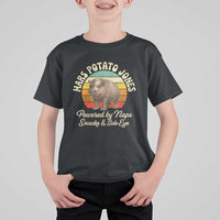 Funny Mars Potato Jones T Shirt For Kid Powered by Naps Snacks Side Eye Pygmy Hippo