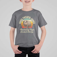 Funny Mars Potato Jones T Shirt For Kid Powered by Naps Snacks Side Eye Pygmy Hippo