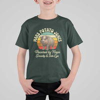 Funny Mars Potato Jones T Shirt For Kid Powered by Naps Snacks Side Eye Pygmy Hippo