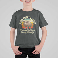 Funny Mars Potato Jones T Shirt For Kid Powered by Naps Snacks Side Eye Pygmy Hippo