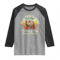 Funny Mars Potato Jones Raglan Shirt Powered by Naps Snacks Side Eye Pygmy Hippo