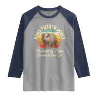 Funny Mars Potato Jones Raglan Shirt Powered by Naps Snacks Side Eye Pygmy Hippo