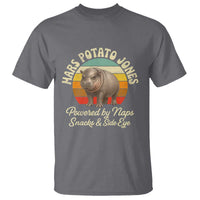 Funny Mars Potato Jones T Shirt Powered by Naps Snacks Side Eye Pygmy Hippo