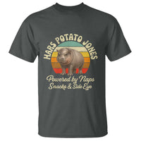 Funny Mars Potato Jones T Shirt Powered by Naps Snacks Side Eye Pygmy Hippo