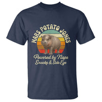 Funny Mars Potato Jones T Shirt Powered by Naps Snacks Side Eye Pygmy Hippo