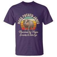 Funny Mars Potato Jones T Shirt Powered by Naps Snacks Side Eye Pygmy Hippo