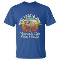 Funny Mars Potato Jones T Shirt Powered by Naps Snacks Side Eye Pygmy Hippo