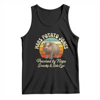 Funny Mars Potato Jones Tank Top Powered by Naps Snacks Side Eye Pygmy Hippo