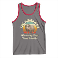 Funny Mars Potato Jones Tank Top Powered by Naps Snacks Side Eye Pygmy Hippo