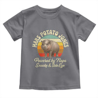 Funny Mars Potato Jones Toddler T Shirt Powered by Naps Snacks Side Eye Pygmy Hippo
