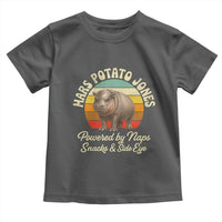 Funny Mars Potato Jones Toddler T Shirt Powered by Naps Snacks Side Eye Pygmy Hippo
