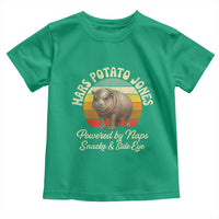 Funny Mars Potato Jones Toddler T Shirt Powered by Naps Snacks Side Eye Pygmy Hippo