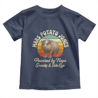 Funny Mars Potato Jones Toddler T Shirt Powered by Naps Snacks Side Eye Pygmy Hippo
