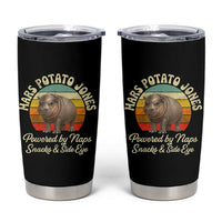 Funny Mars Potato Jones Tumbler Cup Powered by Naps Snacks Side Eye Pygmy Hippo