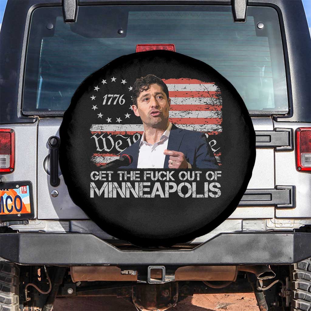 Get The Fuck Out Of Minneapolis Spare Tire Cover Mayor Resistance Protest Jacob Political