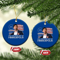 Get The Fuck Out Of Minneapolis Ceramic Ornament Mayor Resistance Protest Jacob Political