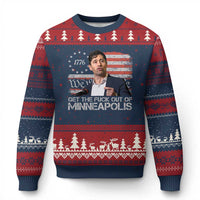 Get The Fuck Out Of Minneapolis Ugly Christmas Sweater Mayor Resistance Protest Jacob Political