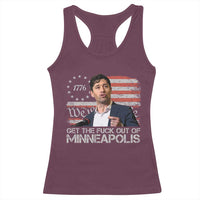 Get The Fuck Out Of Minneapolis Racerback Tank Top Mayor Resistance Protest Jacob Political