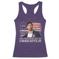 Get The Fuck Out Of Minneapolis Racerback Tank Top Mayor Resistance Protest Jacob Political