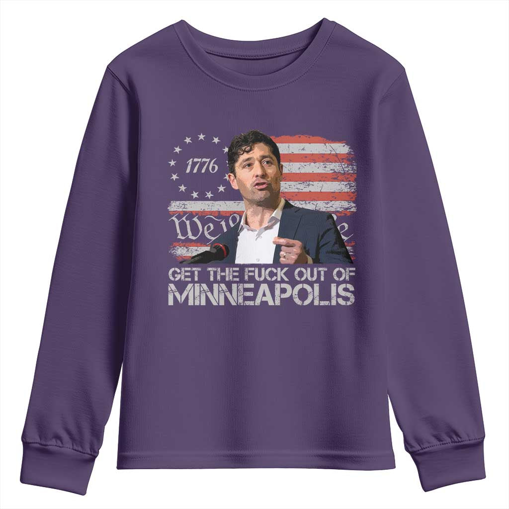 Get The Fuck Out Of Minneapolis Youth Sweatshirt Mayor Resistance Protest Jacob Political