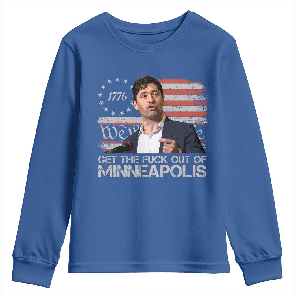 Get The Fuck Out Of Minneapolis Youth Sweatshirt Mayor Resistance Protest Jacob Political