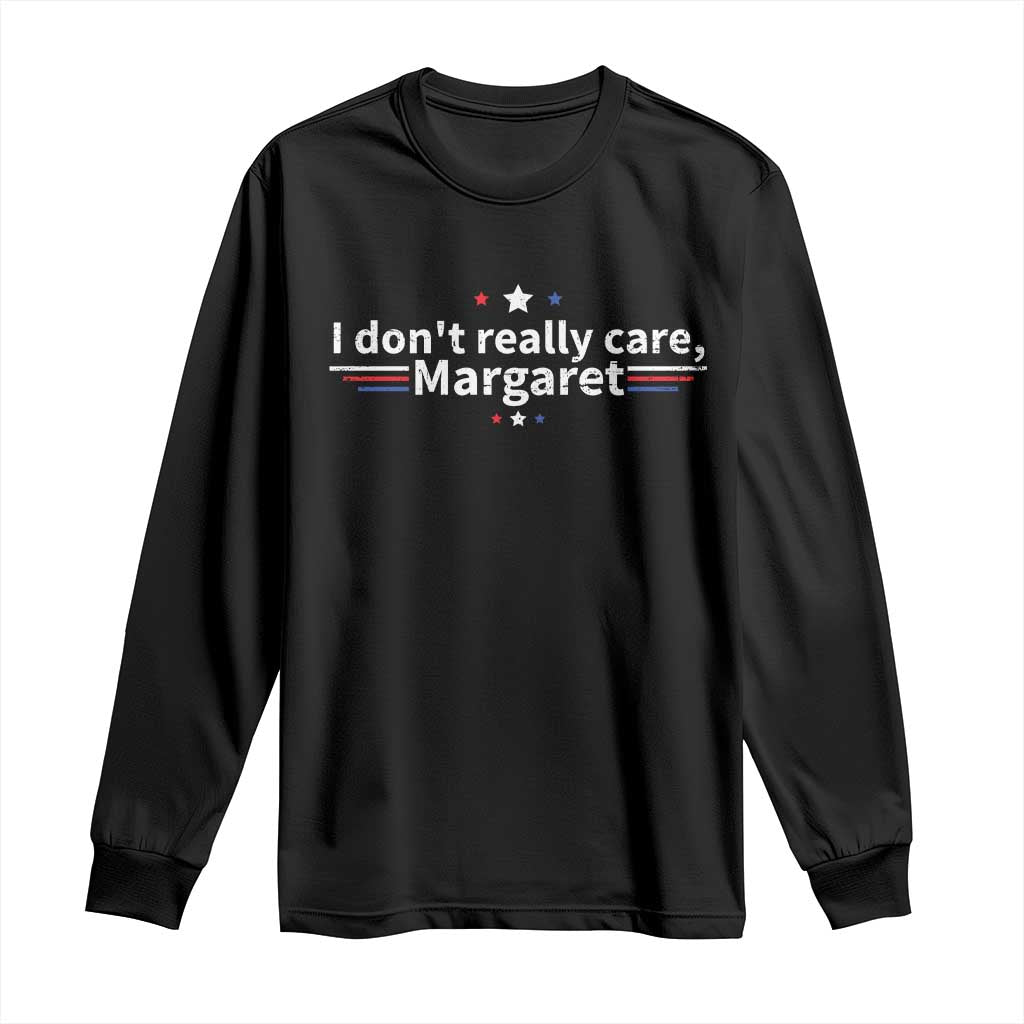 Funny JD Vance 2025 I Don't Really Care Margaret Long Sleeve Shirt Vintage USA Flag Star