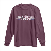 Funny JD Vance 2025 I Don't Really Care Margaret Long Sleeve Shirt Vintage USA Flag Star