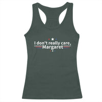Funny JD Vance 2025 I Don't Really Care Margaret Racerback Tank Top Vintage USA Flag Star