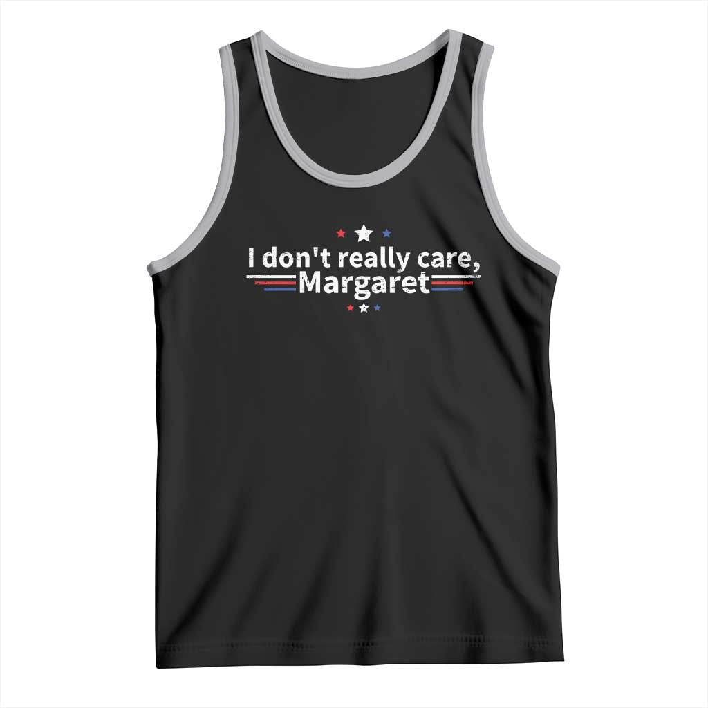 Funny JD Vance 2025 I Don't Really Care Margaret Tank Top Vintage USA Flag Star
