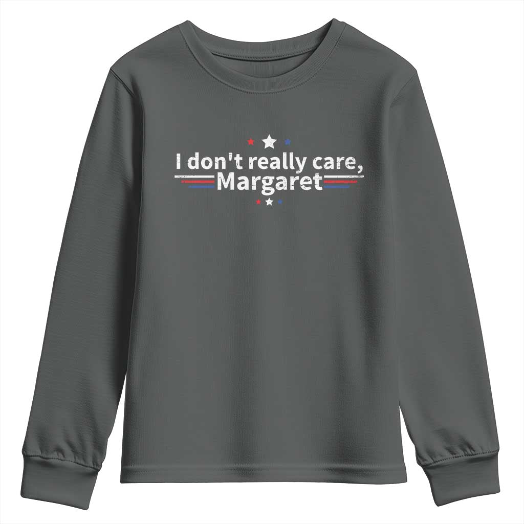 Funny JD Vance 2025 I Don't Really Care Margaret Youth Sweatshirt Vintage USA Flag Star