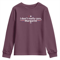 Funny JD Vance 2025 I Don't Really Care Margaret Youth Sweatshirt Vintage USA Flag Star