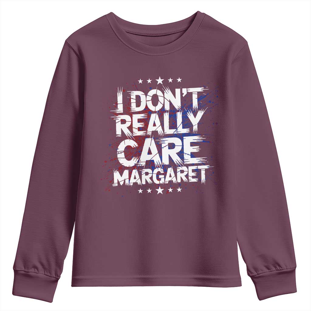 Funny JD Vance 2025 I Don't Really Care Margaret Youth Sweatshirt Star