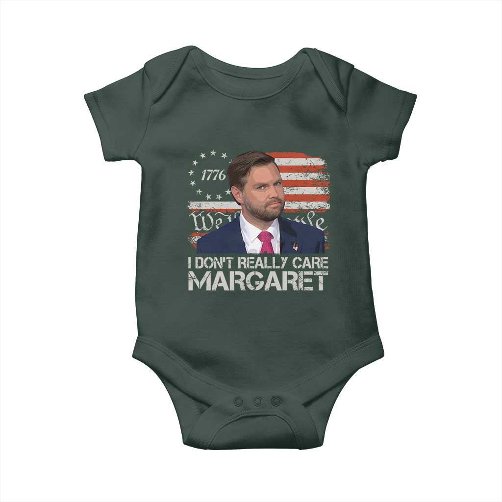 Funny JD Vance 2025 I Don't Really Care Margaret Baby Onesie Vintage Betsy Ross Flag