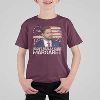 Funny JD Vance 2025 I Don't Really Care Margaret T Shirt For Kid Vintage Betsy Ross Flag