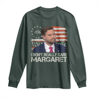 Funny JD Vance 2025 I Don't Really Care Margaret Long Sleeve Shirt Vintage Betsy Ross Flag
