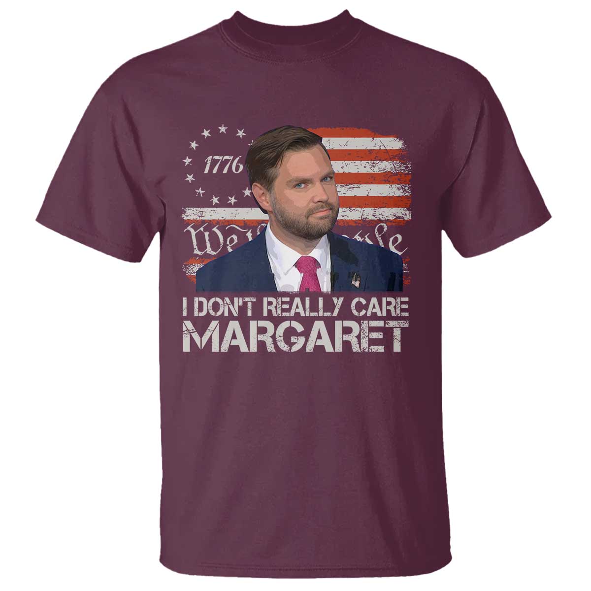Funny JD Vance 2025 I Don't Really Care Margaret T Shirt Vintage Betsy Ross Flag
