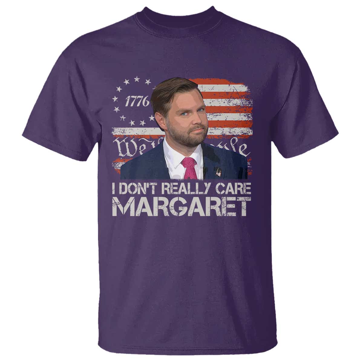 Funny JD Vance 2025 I Don't Really Care Margaret T Shirt Vintage Betsy Ross Flag