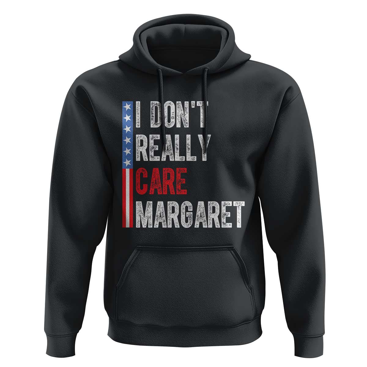 Funny JD Vance 2025 I Don't Really Care Margaret Hoodie American Flag Stripe