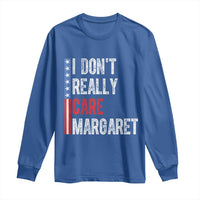 Funny JD Vance 2025 I Don't Really Care Margaret Long Sleeve Shirt American Flag Stripe