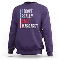 Funny JD Vance 2025 I Don't Really Care Margaret Sweatshirt American Flag Stripe