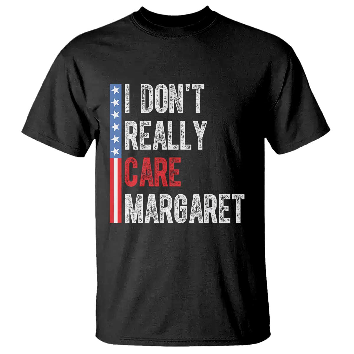 Funny JD Vance 2025 I Don't Really Care Margaret T Shirt American Flag Stripe