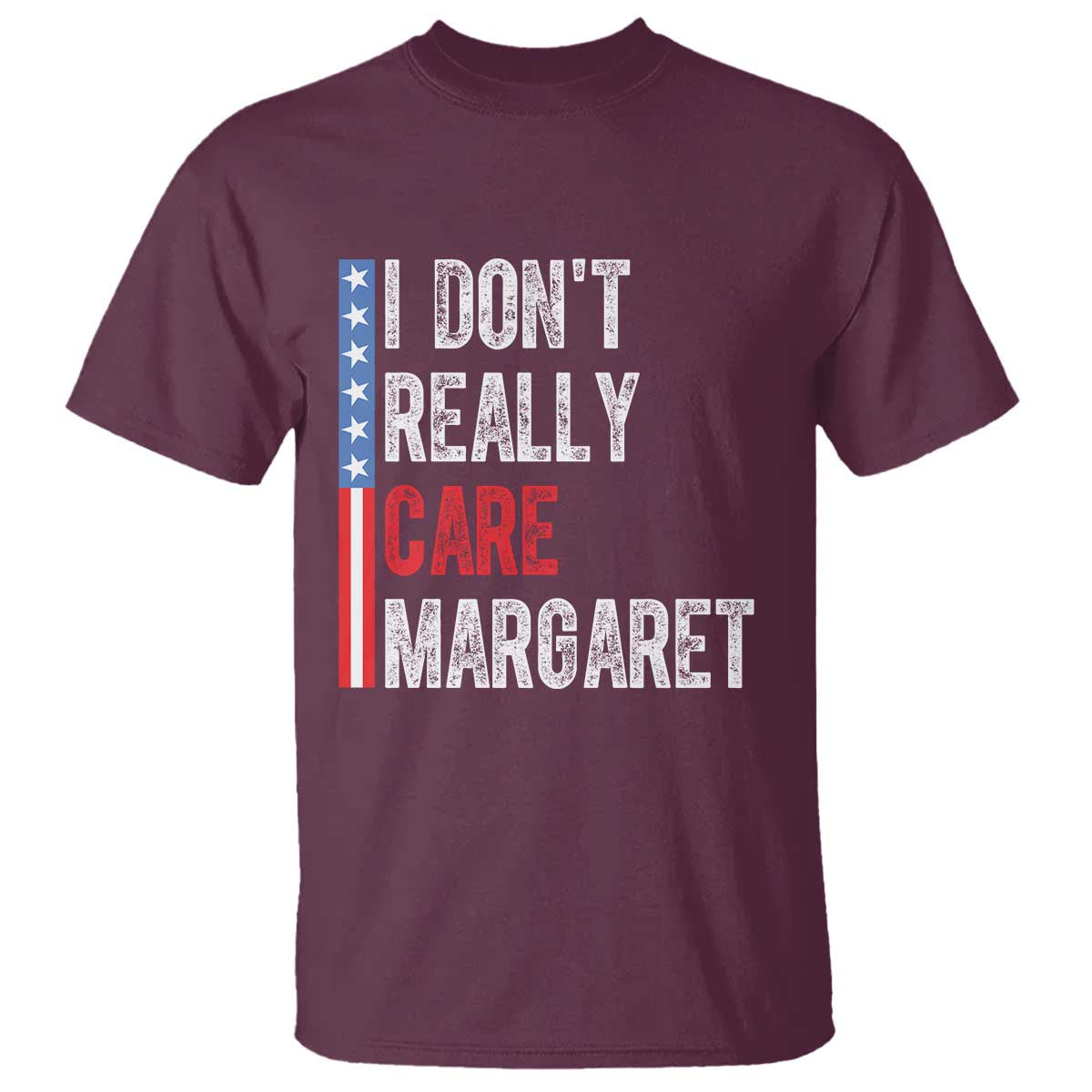 Funny JD Vance 2025 I Don't Really Care Margaret T Shirt American Flag Stripe