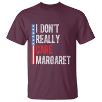 Funny JD Vance 2025 I Don't Really Care Margaret T Shirt American Flag Stripe