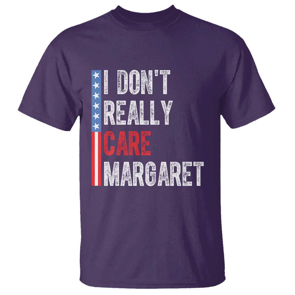 Funny JD Vance 2025 I Don't Really Care Margaret T Shirt American Flag Stripe
