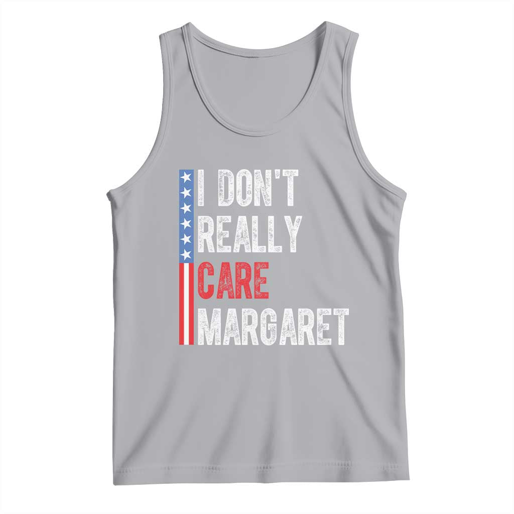 Funny JD Vance 2025 I Don't Really Care Margaret Tank Top American Flag Stripe
